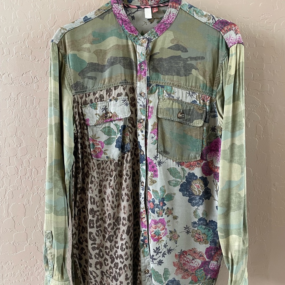 Pilcro Multicolor Patchwork Shirt
